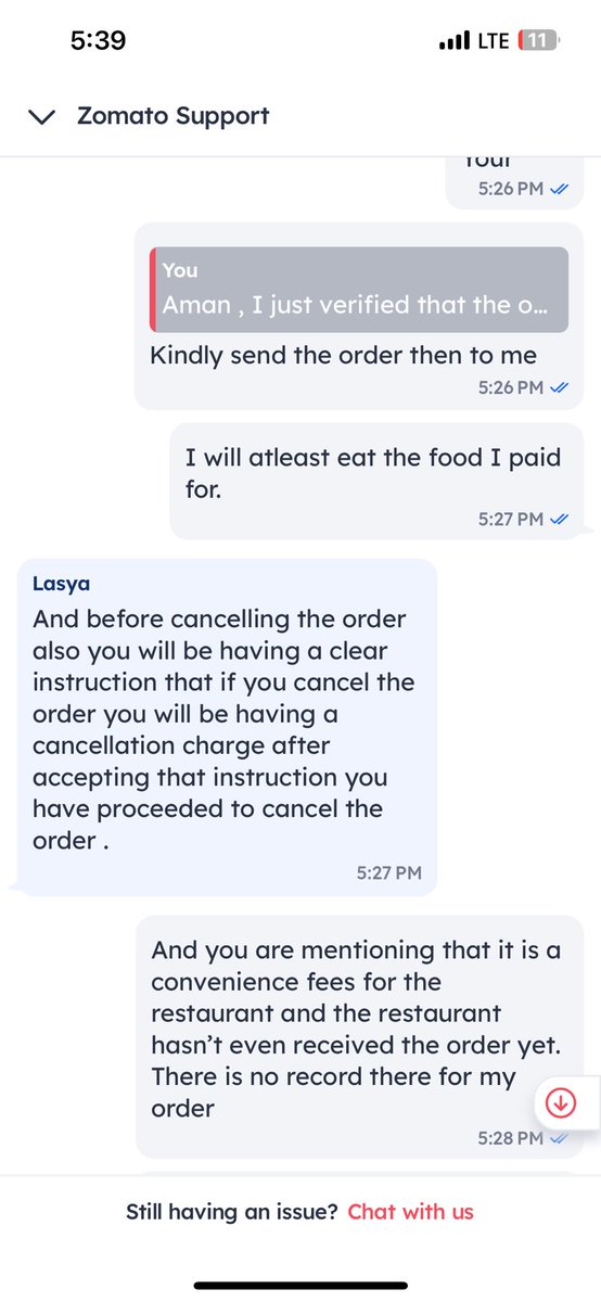 bat0fgotham_'s tweet photo. @deepigoyal @zomatocare @zomato 
What kind of Scam your company is doing here? I added a non veg shawarma in my order by mistake and canceled the order within 10 minutes. The order wasn’t even accepted by the restaurant itself as I’ve talked to the branch manager as well. https://t.co/uabb5SosRP