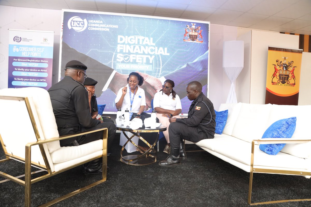 ConsumerUCC's tweet image. Visit the UCC stall at the UMA Tradeshow, in collaboration with Bank of Uganda! Our experts are here to answer your questions on digital safety and mobile money fraud. Stay safe online and protect your finances!

#DigitalSafetyYourPriority #MobileMoneyFraud
#GoldenPosts