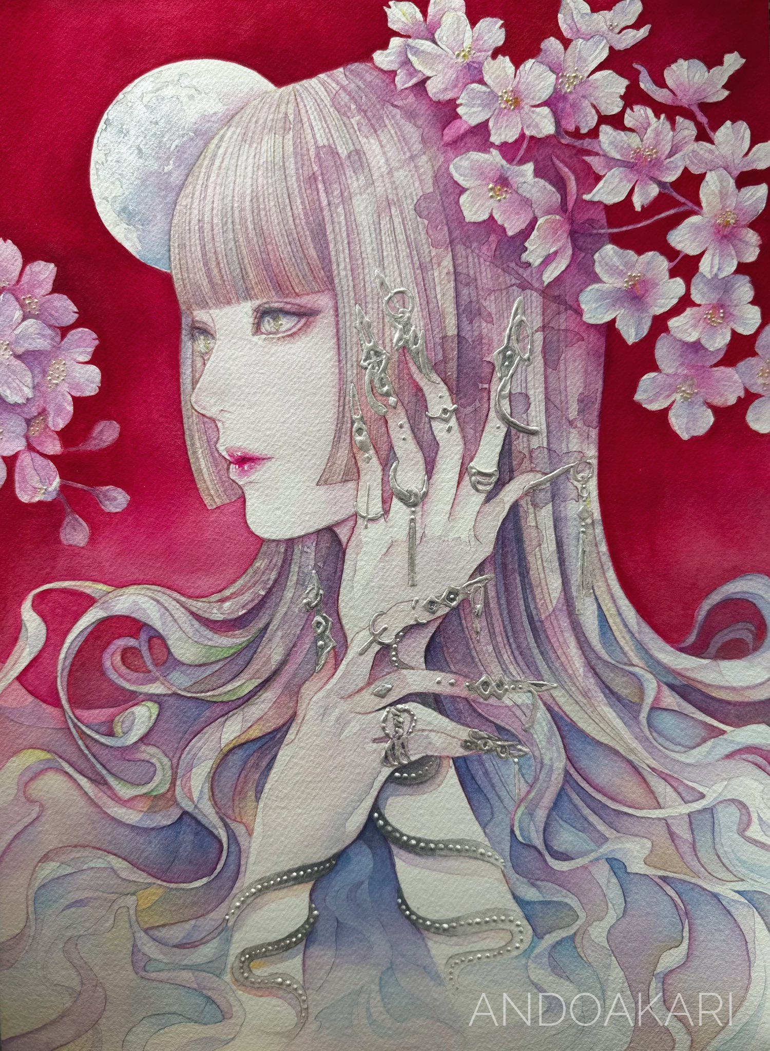 【真作】F6 安藤絵流【霊狐】gallery購入品 表裏サイン有り 油彩/b 真作】F6 安藤絵流【霊狐】gallery購入品 表裏サイン有り 油彩/y