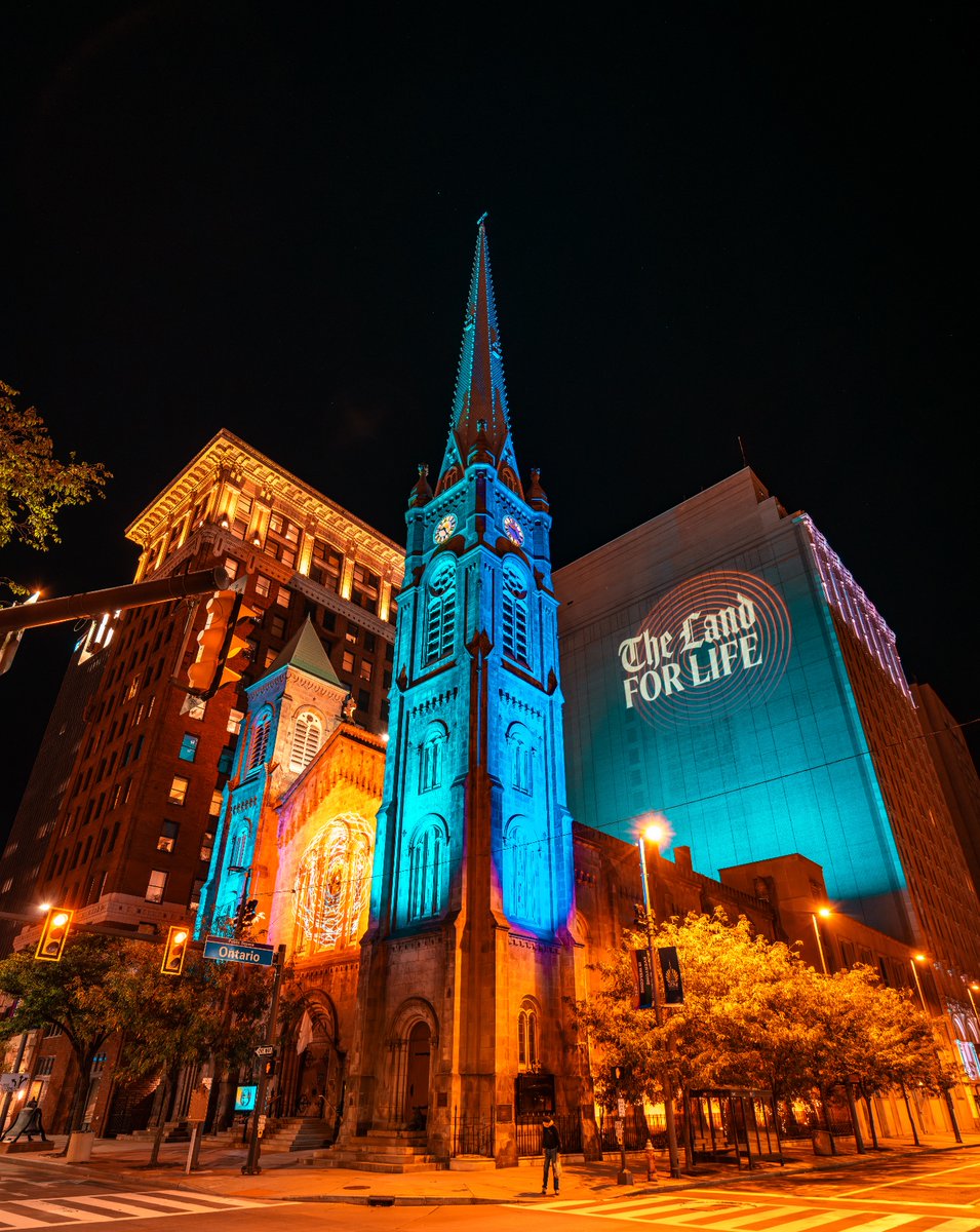 TheCLE's tweet photo. She just made the whole place shimmer. ✨

The Land is lit in orange and teal tonight to celebrate the release of @taylorswift13's Life of a Showgirl album. #TheLandforLife https://t.co/92zzm3yLcI