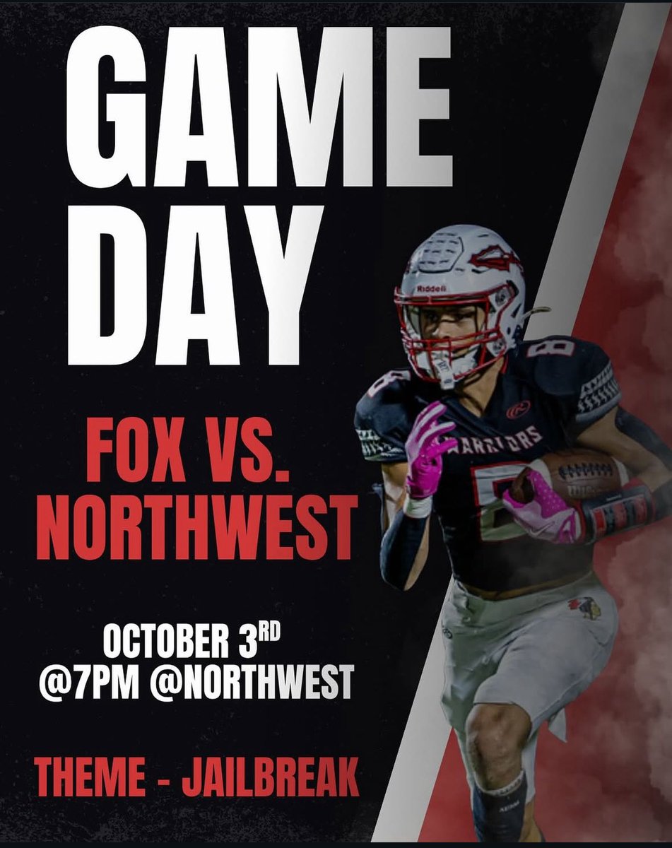 GAME DAYYY!!! Let’s go Warrior Nation! Come out to Northwest tonight to support your Warriors! 
@ Northwest 
@ 7PM 
#FearTheSpear