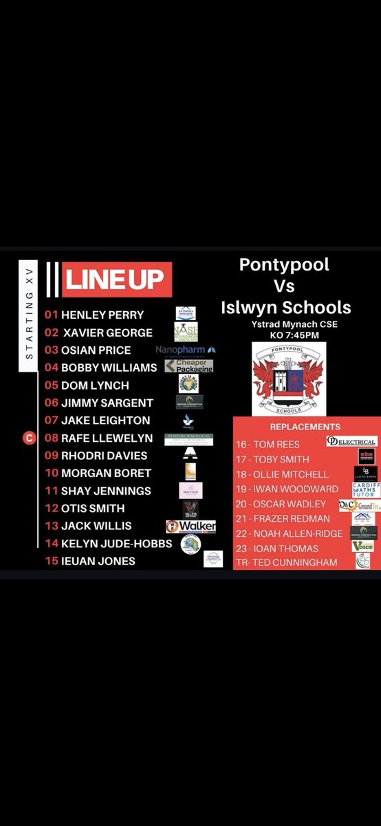 NewbridgeYouth1's tweet photo. Good luck to our 17 @Vikings16s representing their respective Districts tonight for @ISRU15s @BGSchoolsRU & @PontypoolSchU16 Schools. We've picked up a few injuries along the way, but rest & recovery will be vitally important this weekend #Vikings #Districts #SundayOff #Recovery https://t.co/f9ctpvtNiU