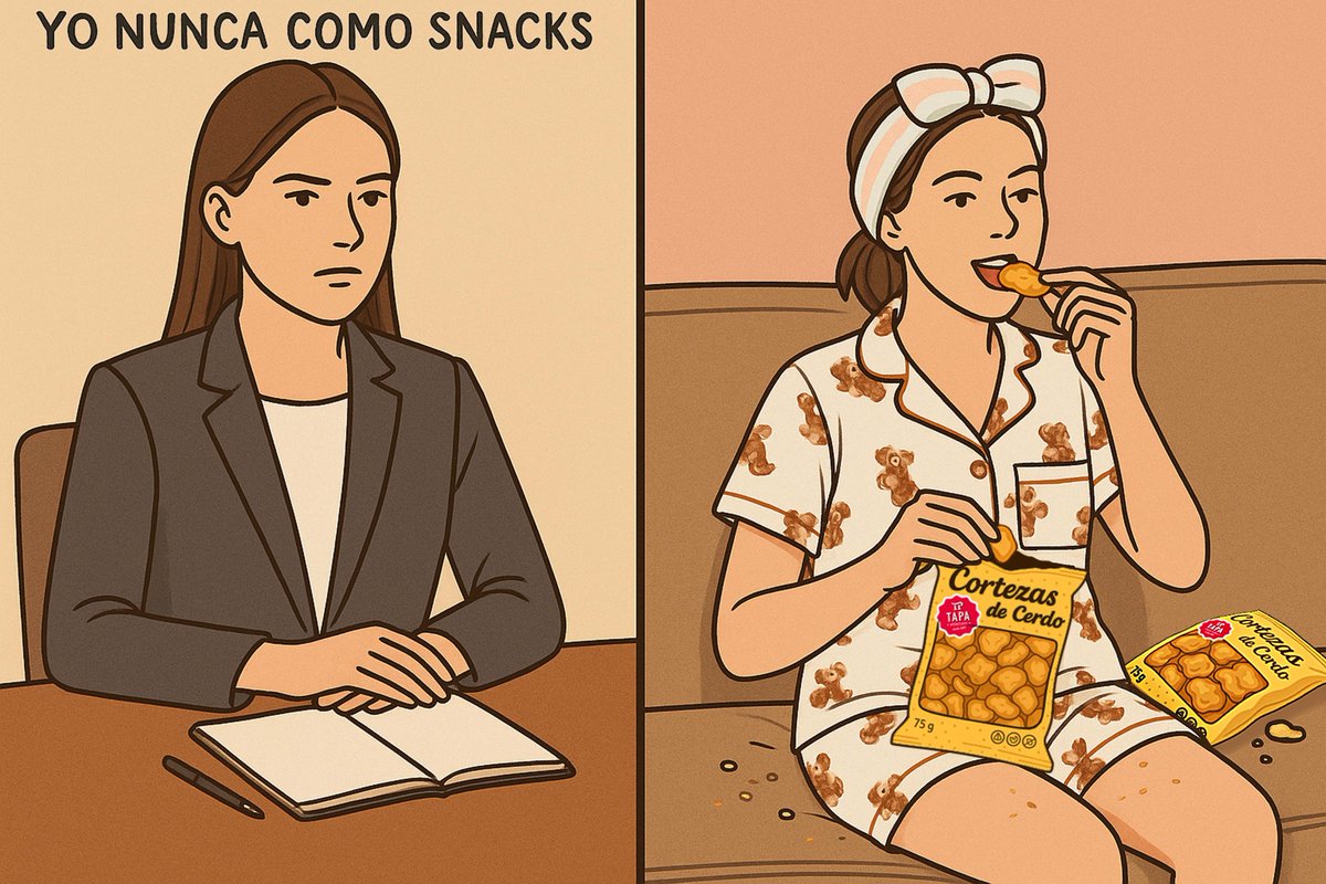 El día tiene dos tipos de personas:
1️⃣Las que comen cortezas en público🧍🏻🥓
2️⃣Las que fingen no hacerlo y se las zampan en casa como si no hubiera mañana🛋️😈
#SinVergüenza #CortezaReal #SinCrunchNoHaySnack