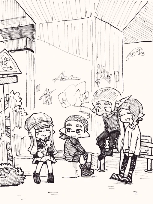 応援絵描こう思ってたのに気づいたら好きに描いてた…
柿の種ポリポリ 