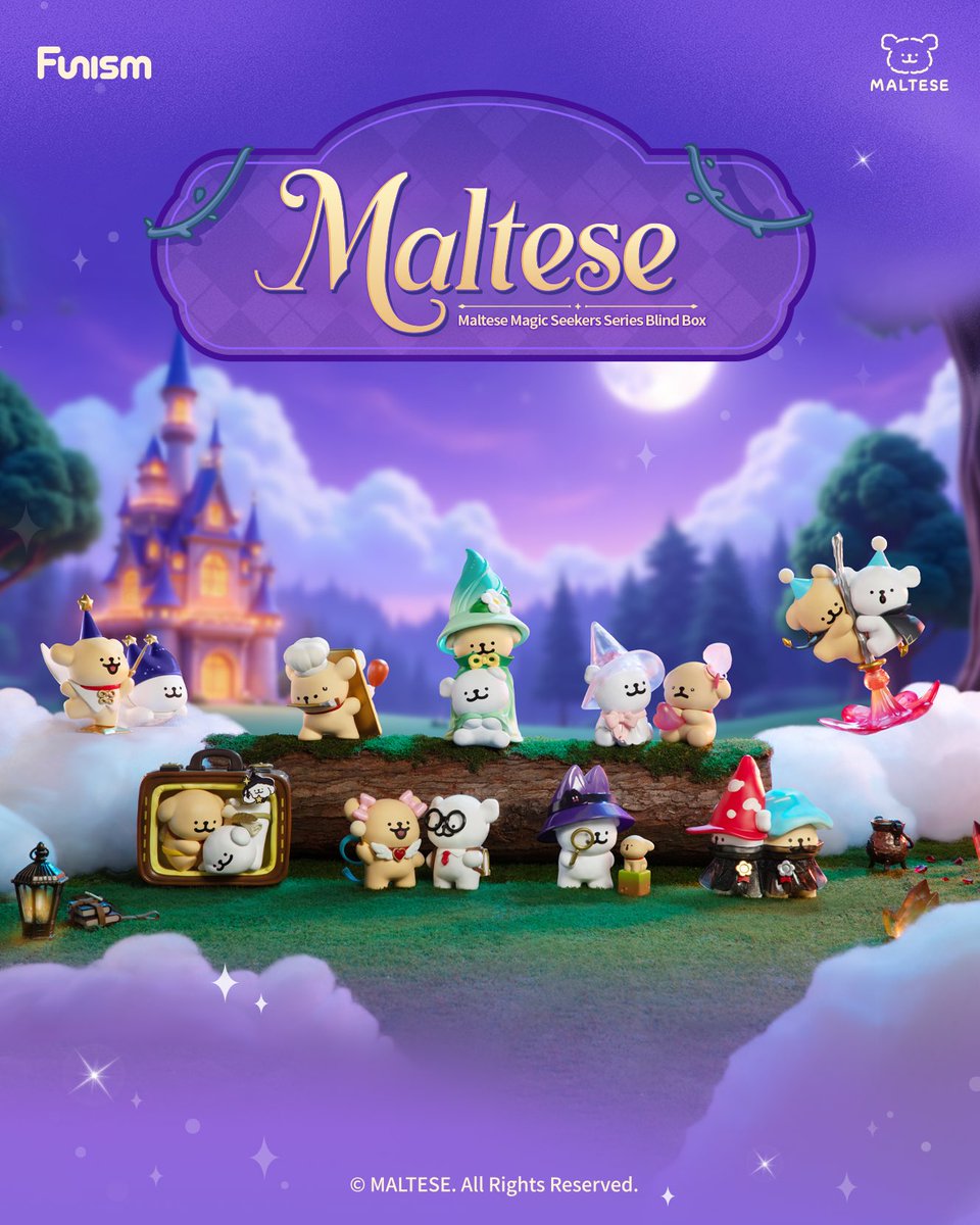 FunismNews's tweet photo. Meet our magical duo! 🐾 
Maltese and his Golden Retriever friend are ready for Halloween adventures. 
Each blind box tells a story of friendship and magic. 🎃✨ 
Link in bio or search https://t.co/R9ikKAoPsS
#funism #maltese #funismmaltese #halloweengift #blindbox https://t.co/gzoT1KfRV1