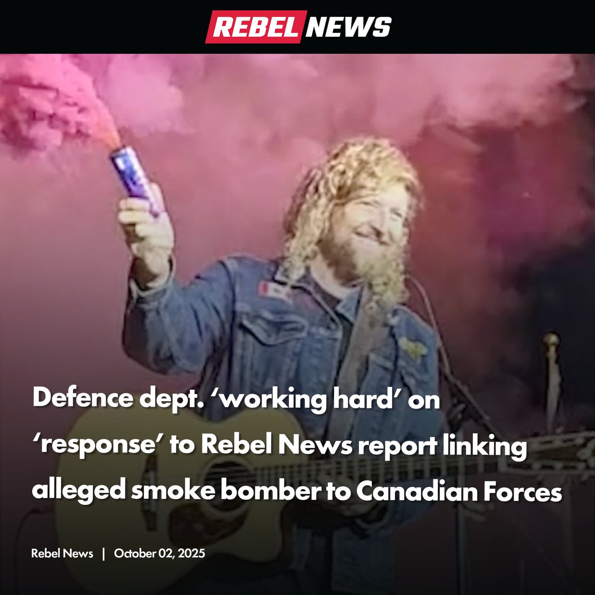 🚨 Defence dept. 'working hard' on 'response' to Rebel News report linking alleged smoke bomber to Canadian Forces

Check out the details: rebelne.ws/42V4sX3?utm_so…