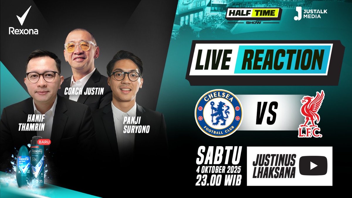 Besok malam live free untuk kalian 🕺🏻🕺🏻

Sponsored by Rexona Men