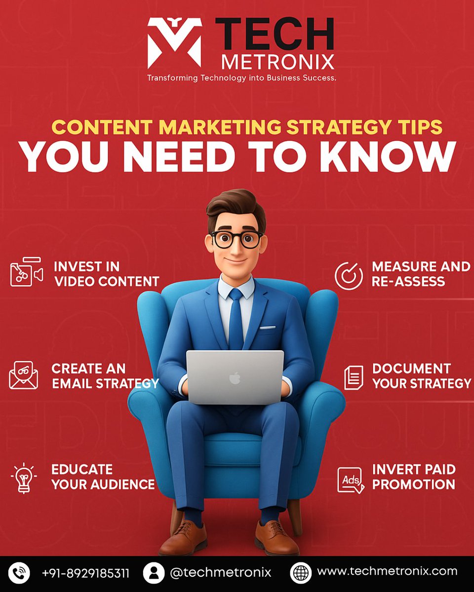 TechMetronix's tweet image. Need content that speaks to people? TechMetronix in Gurgaon writes blogs, posts &amp;amp; articles that connect with your audience and grow your brand.
techmetronix.com/services/conte…
📞+91-8929185311
📩info@techmetronix.com
#ContentMarketing #BestContentWriting #DigitalContent #TechMetronix