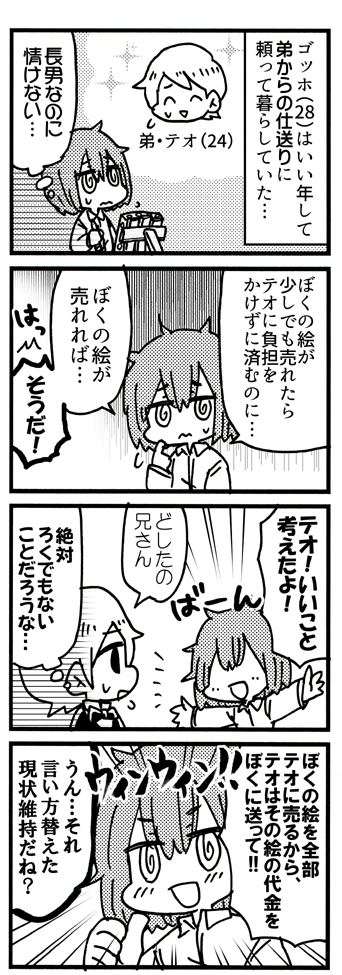 ゴッホと弟テオの漫画(1/1) 