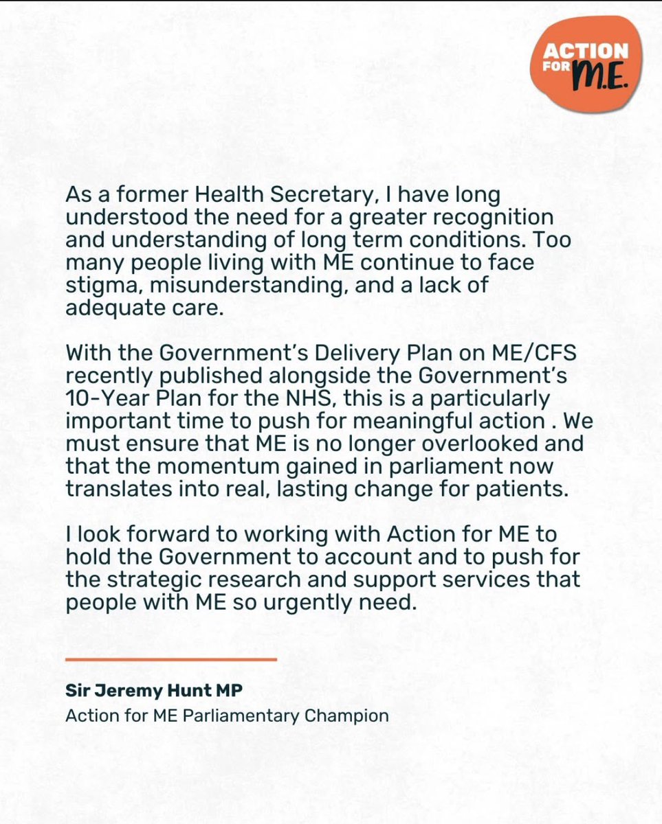 PhoebsBo's tweet image. I had to check that it wasn’t April 1st. 

Jeremy Hunt has joined Action for ME’s Parliamentary Champions network. 

The man who wanted to privatise the NHS and force chronically ill and disabled people into work with threats of benefit sanctions.

#PwME #ActionForME