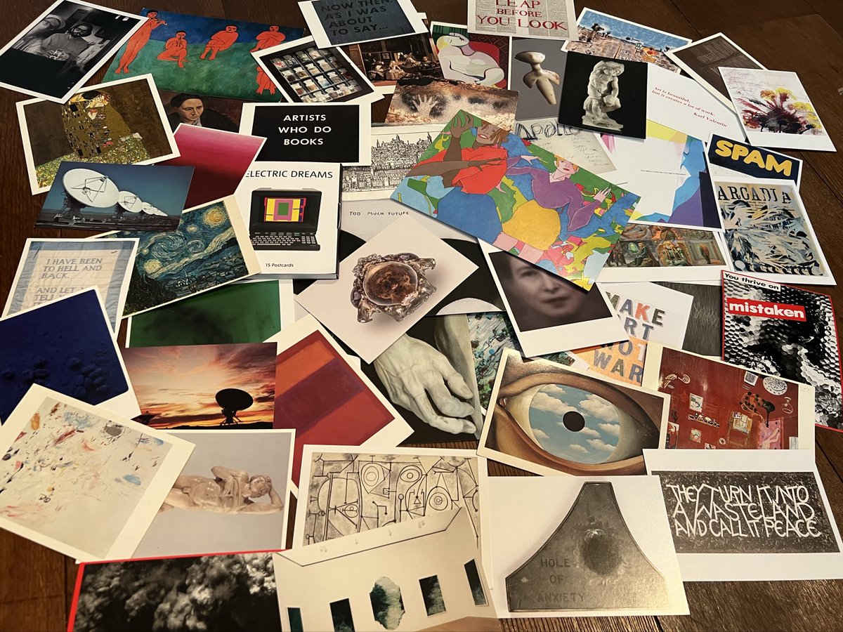 since i was a kid, i’ve collected art postcards from just about every museum (and observatory and prehistoric cave and national park) i’ve ever visited around the world. before instagram or digital cameras, it was a way of bringing home some of that inspiration to savor and live