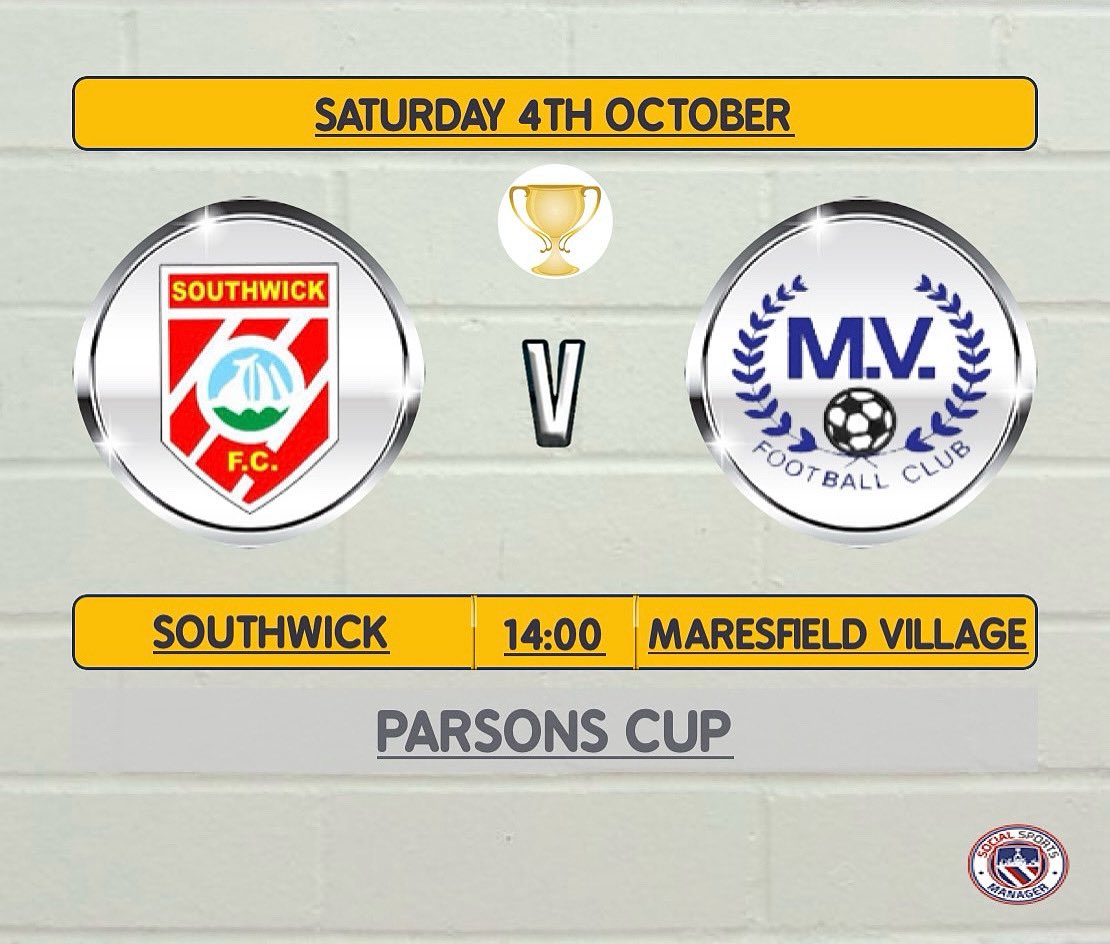 It’s Cup action time this weekend, hosting Maresfield Village. 

With a full squad available we are looking to progress and start our cup run. We know it won’t be an easy game so we’ve got to be up for it from the start. Looking forward to this one!

#Wickers
🔴⚫️🔴⚫️