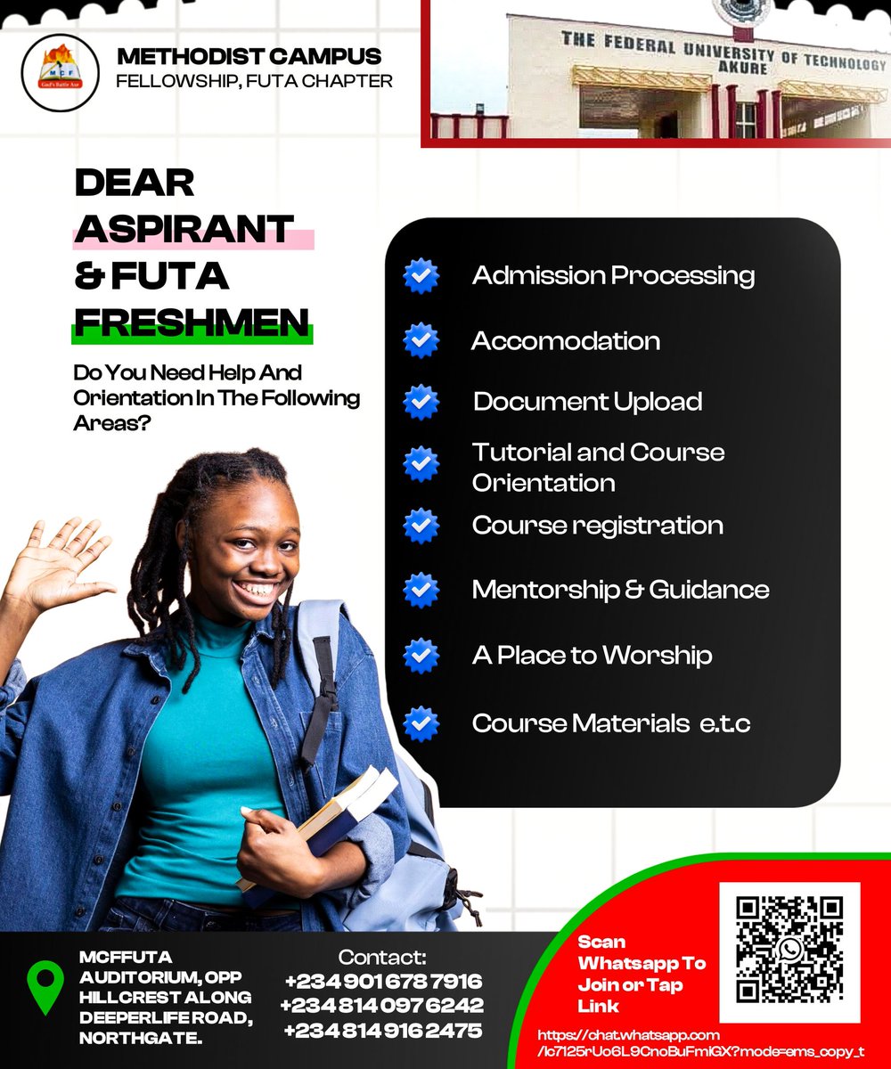 👉 Feel free to reach out to us ;
+234 814 916 2475
+234 901 678 7916
+234 814 097 6242

👉 Or simply join our group by scanning the invite code using the link below

chat.whatsapp.com/Ic7125rUo6L9Cn…