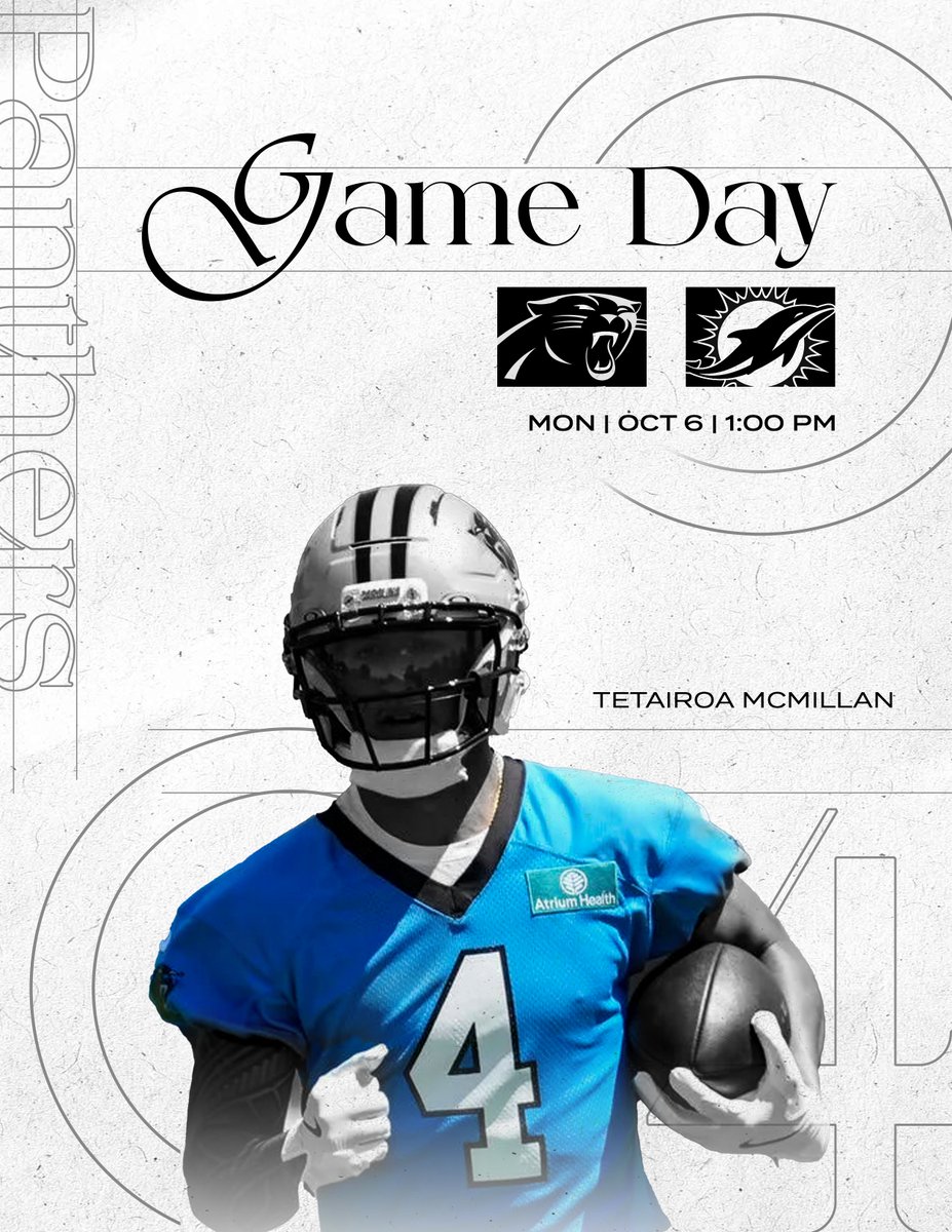 jeyxxvi's tweet photo. Game day Poster design: Panthers https://t.co/0SVwTmLHEz