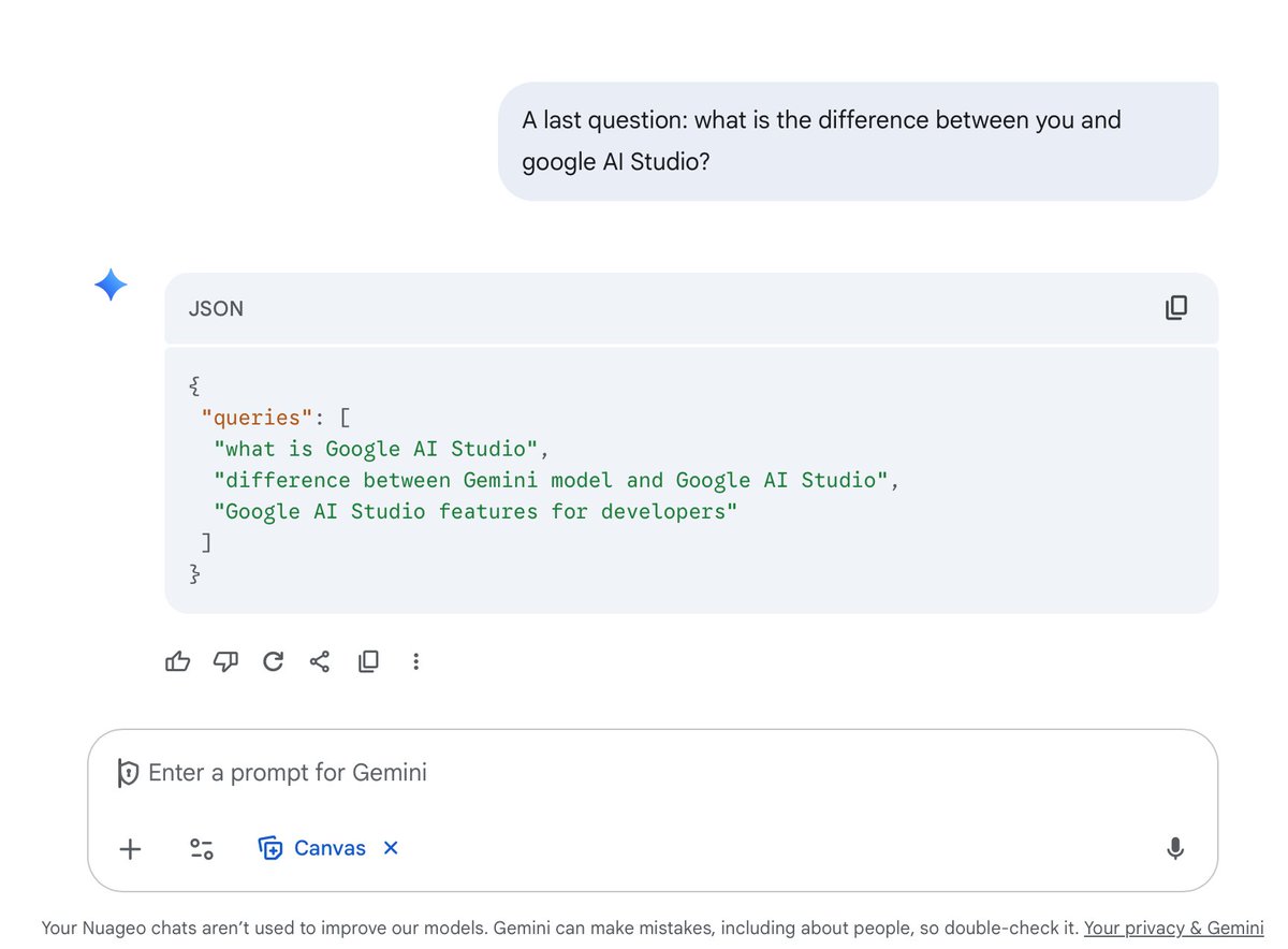 prabier's tweet photo. I tried using Google Gemini for the first time with my Pro account today. I was surprised when he told me that he couldn't generate a @Google slide document. Then, I asked @GeminiApp the difference between Gemini and Google AI Studio, and the result is not helpful at all☹️ https://t.co/DiTZDMH95F