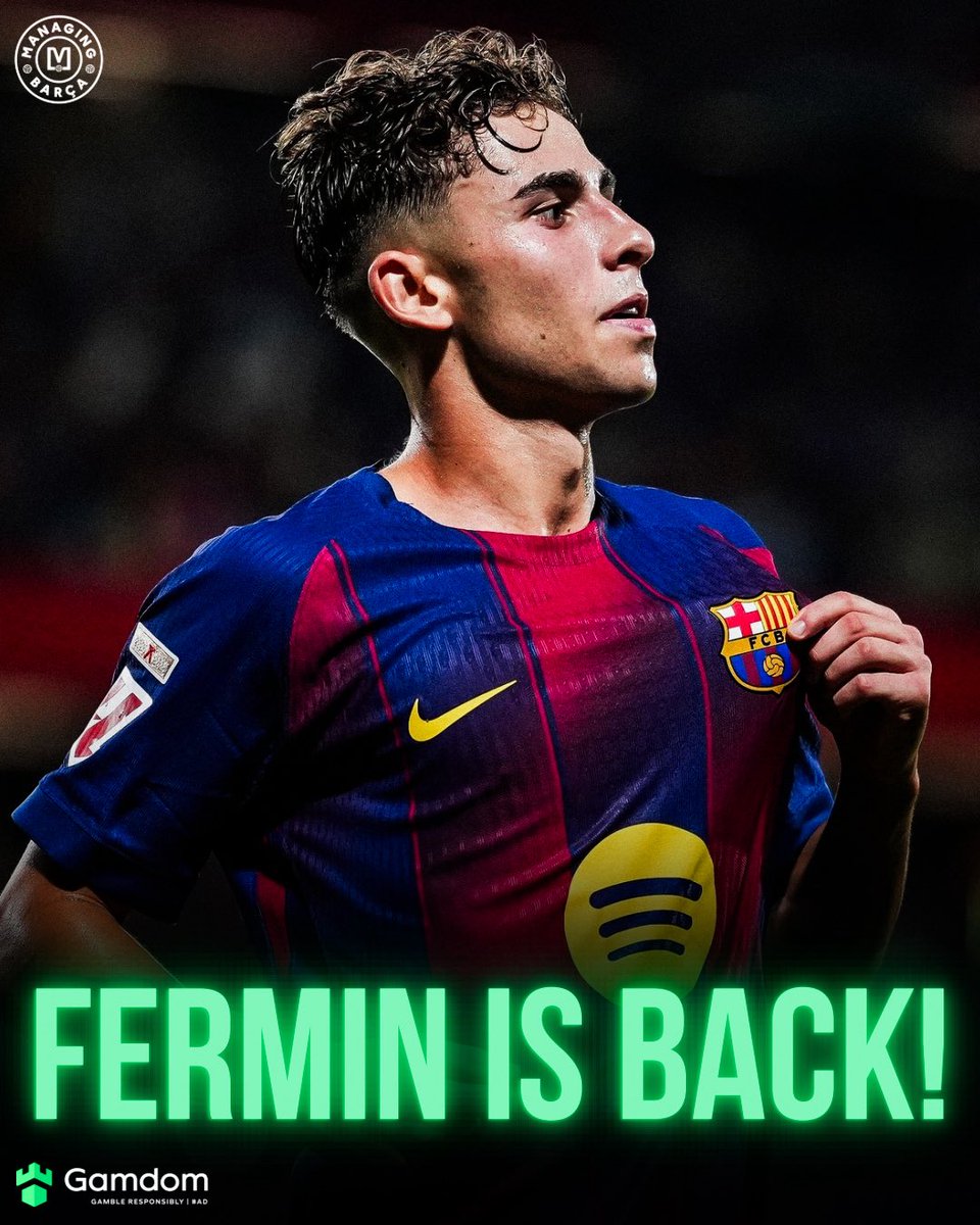 ManagingBarca's tweet image. 🚨🚨🌕| BREAKING: Fermin Lopez is BACK! He has returned to training and begun to do work on the field.

He is expected to be will be available against Girona after the international break.

[@alexpintanel] 🌟✅