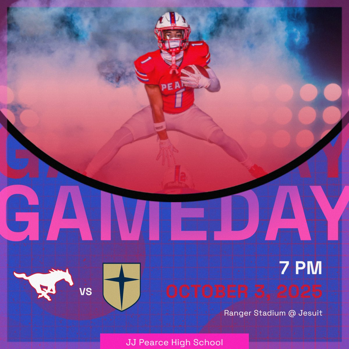 District #gameday continues tonight 7PM at Jesuit. See you there! #letsgo #fridaynightlights🏈