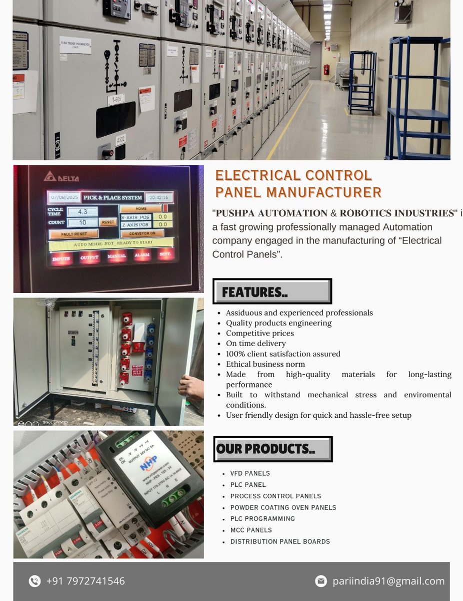 PushpaSales's tweet image. #controlpanel
#automationsolution
#panelmanufacturing
#panelwiring
#vfdpanel