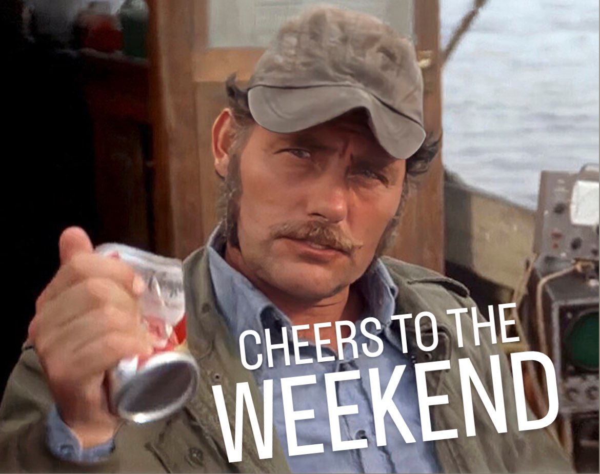 Well, Jesus H. Christ, we made it to the weekend!! #Jaws