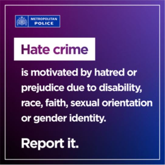 MPSBelmoreXH's tweet image. If you, friend or family member have been a victim of hate crime, or you know of someone committing hate crime, it&apos;s really important that you report it to us.  Hate crime will not be tolerated and needs to be stopped.

#Mylocalmet #communitycrimefighting #saferneighbourhoods