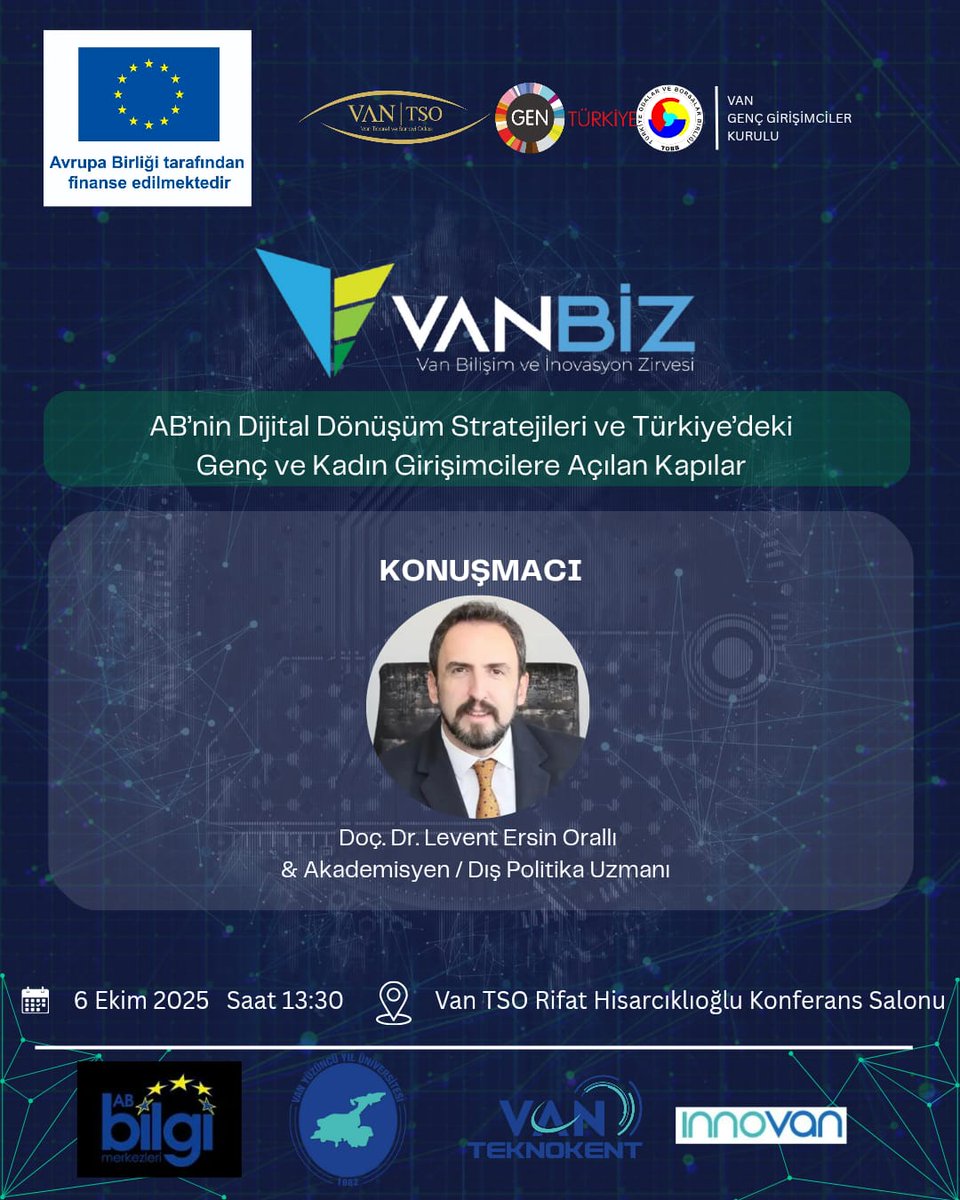 🚀 VanBİZ | Van Bilişim ve İnovasyon Zirvesi başlıyor!
Dijital çağda girişimcilik, inovasyon ve dönüşümün konuşulacağı bu özel zirvede; alanında uzman konuşmacılar, girişimciler ve akademisyenlerle buluşuyoruz.