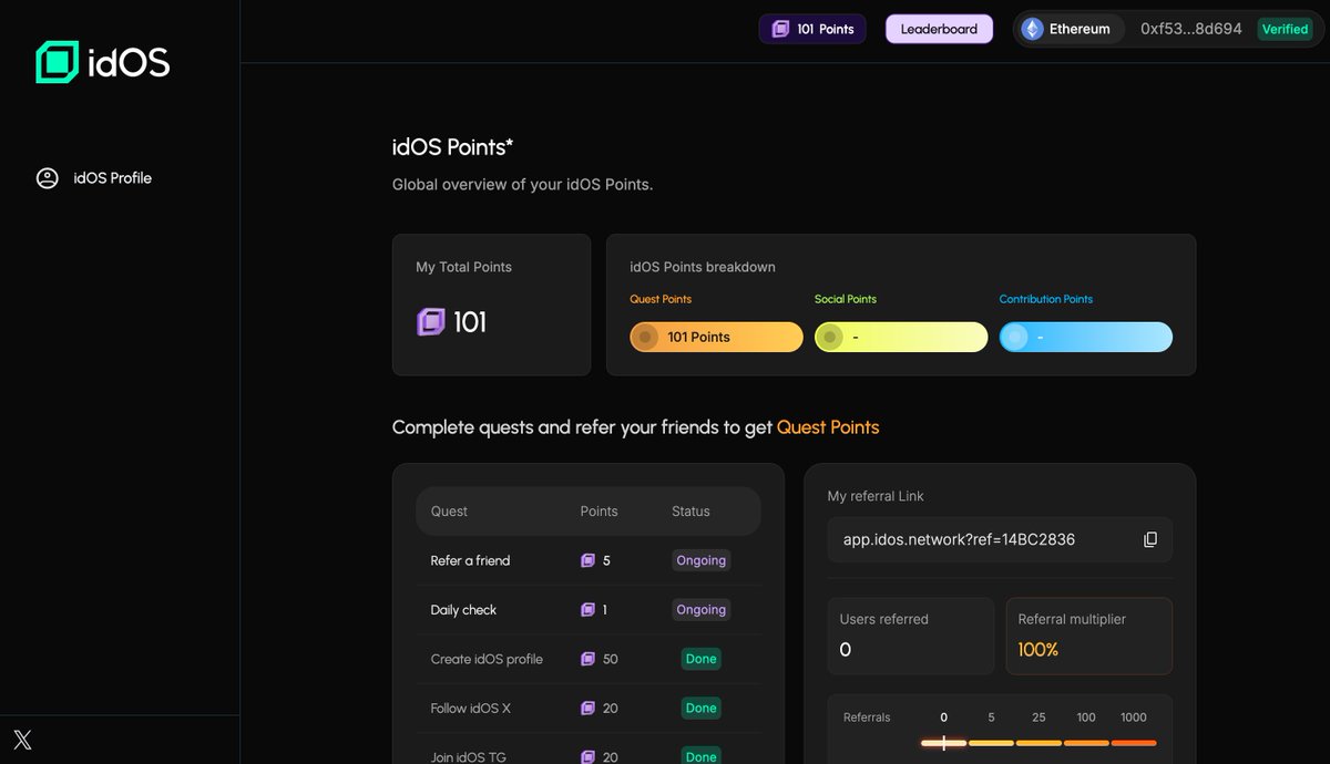 13.4% of $IDOS is reserved for Testors. The <a href="/idOS_network/">idOS</a> App is now LIVE.

If you want to qualify for a significant share of the $IDOS Airdrop, this is the time. The app functions as the ultimate gateway for testing the platform.