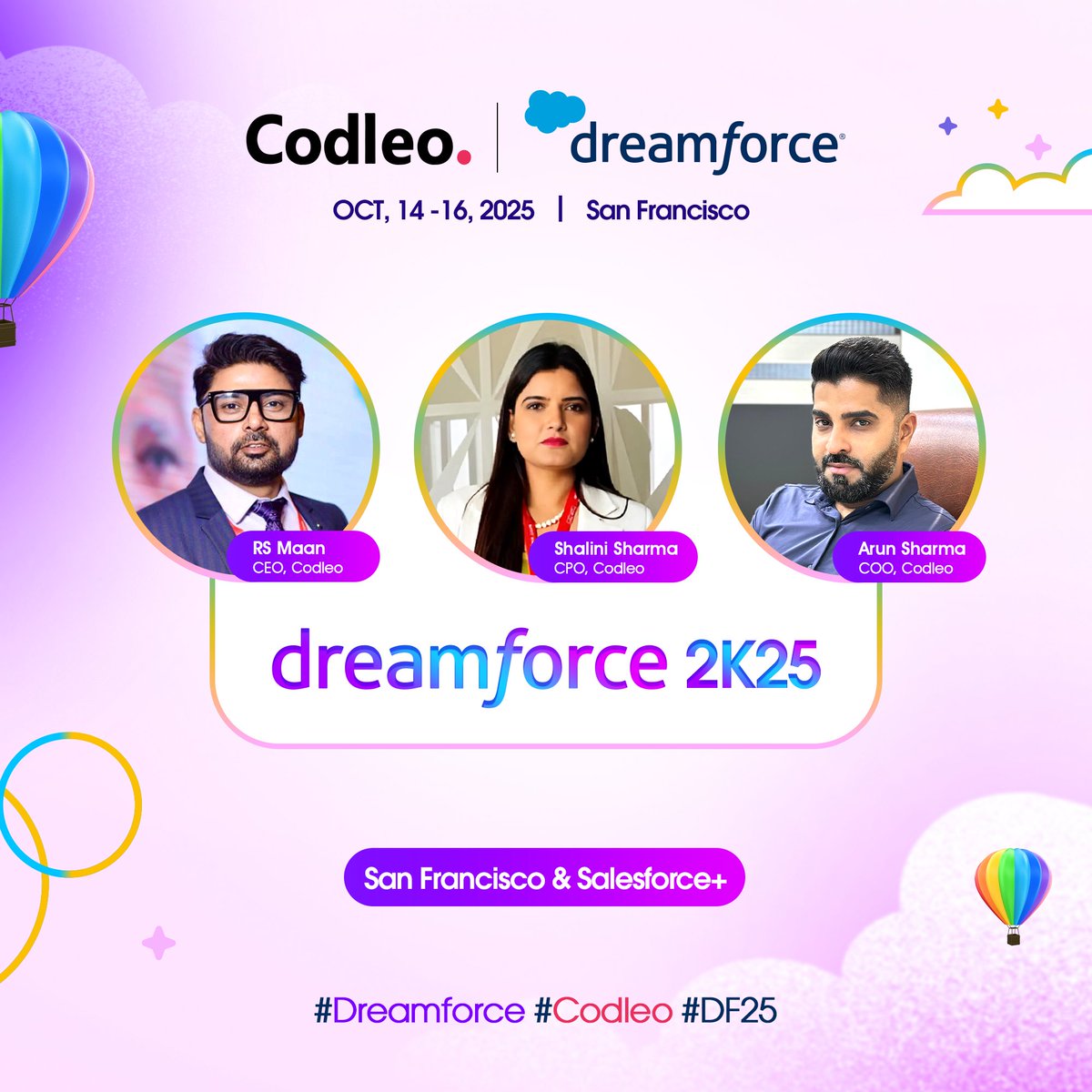 consultcodleo's tweet image. Together, we build the future!
#Codleo is excited to be at #Dreamforce 2K25 in #SanFrancisco. #joinus for bold ideas, trailblazing conversations, and endless opportunities with our experts. #DF25 #FutureOfTech #ai #SalesforceHealthCloudConsultant #SalesforceDeveloperforHireIndia