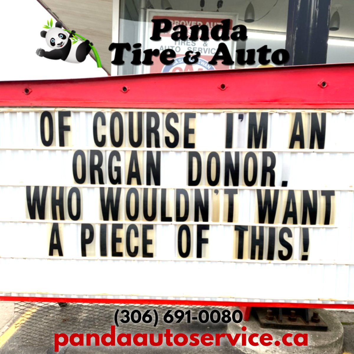 Absolutely.
Have a great weekend Moose Jaw!
306-691-0080
Book online:
pandaautoservice.ca
#pandatire #moosejaw #hometownservice #organdonor #givelifesask #talktoyourlovedonesaboutorgandonation