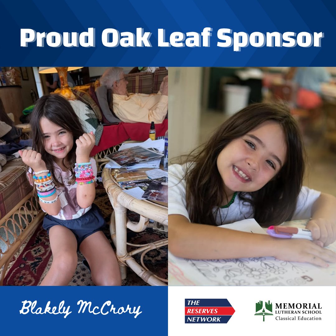 The Reserves Network is proud to be an Oak Leaf Sponsor for Memorial Lutheran School’s Fall Festival, benefiting the Blakely McCrory Memorial Fund. 

hubs.ly/Q03LZlvb0 

#BlakelyMcCroryMemorialFund #CommunitySupport #MemorialLutheranSchool