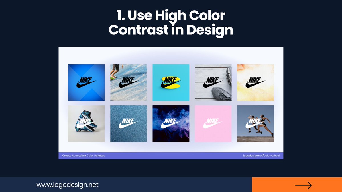 LogoDesign_Net's tweet image. Colors speak louder than words. Make your brand inclusive with accessible logo colors.
Read more: logodesign.net/blog/accessibl…
#LogoDesign #AccessibleColors #InclusiveDesign #BrandIdentity #DesignTips