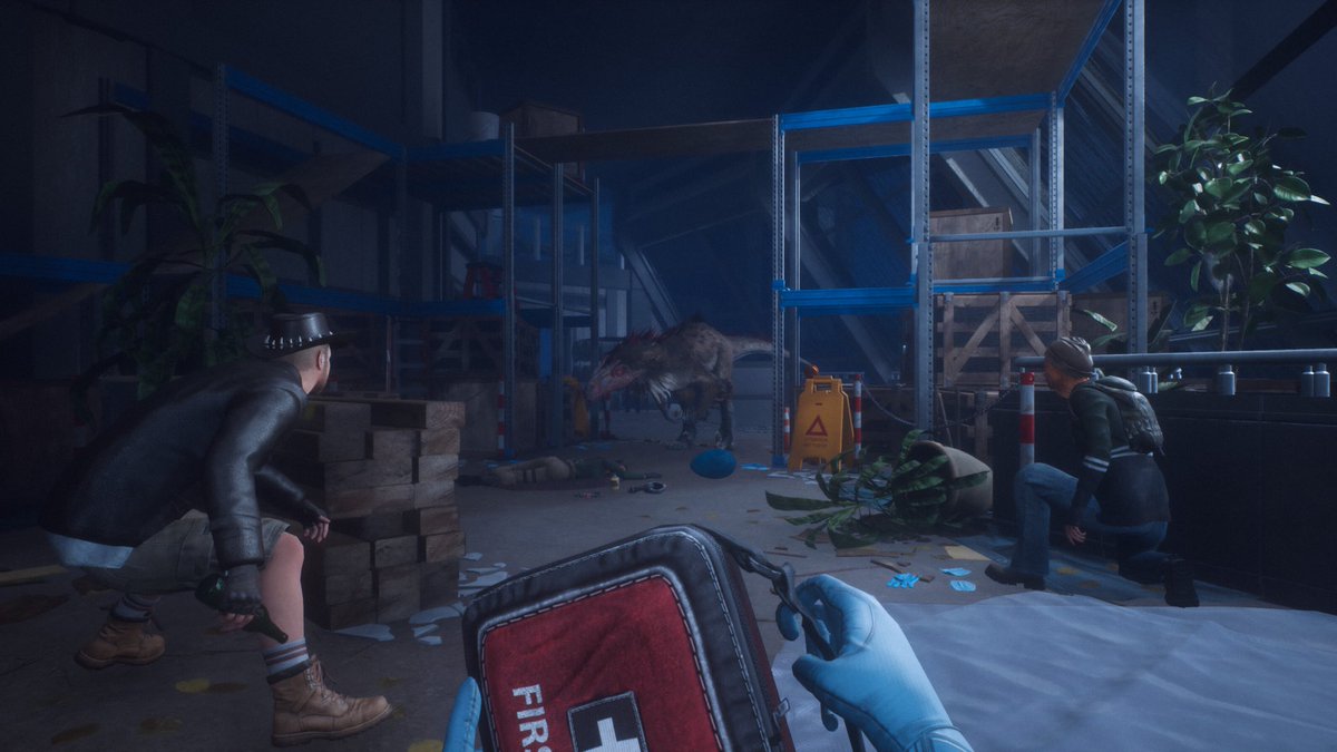 The co-op survival horror game Deathground is launching in early access this coming week with 303K est. wishlists. It was originally announced in 2020 with a clear premise: Alien Isolation except dinosaurs.