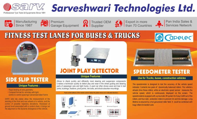 SarveshwariLtd's tweet image. 🚛🚌 Keep your buses &amp;amp; trucks safe &amp;amp; road-ready with our advanced Fitness Test Lanes!

🔧 Trusted Garage Equipment since 1987 | Exporting to 70+ Countries
📞 +91-9168012124
🌐 garageequipments.com

#TruckTesting #BusTesting #GarageEquipment #AutomotiveTools #Sarveshwari