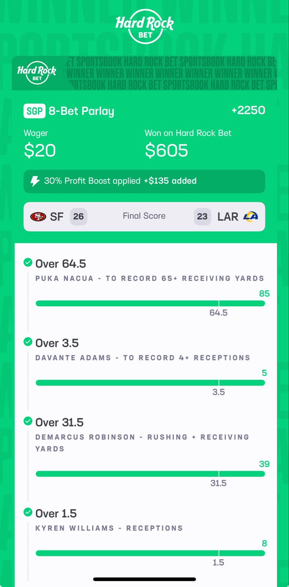 Talk about running hot! I have hit 36 out of my last 42 props that I have bet.. 🚀

Hop on board it's ALWAYS FREE! 🤜🤛
NFLDFSPICKS a man of the people! 🔥