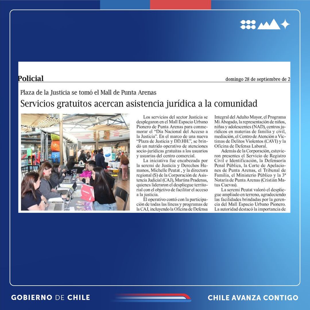 📡En este primer viernes de octubre, desde la SEREMÍA de Justicia y #DDHH de #Magallanes les compartimos un compilado semanal de prensa, con informaciones sobre el quehacer del <a href="/MinjuDDHH/">Ministerio de Justicia y Derechos Humanos</a> junto a sus servicios dependientes y relacionados en la región.📻🗞️📺