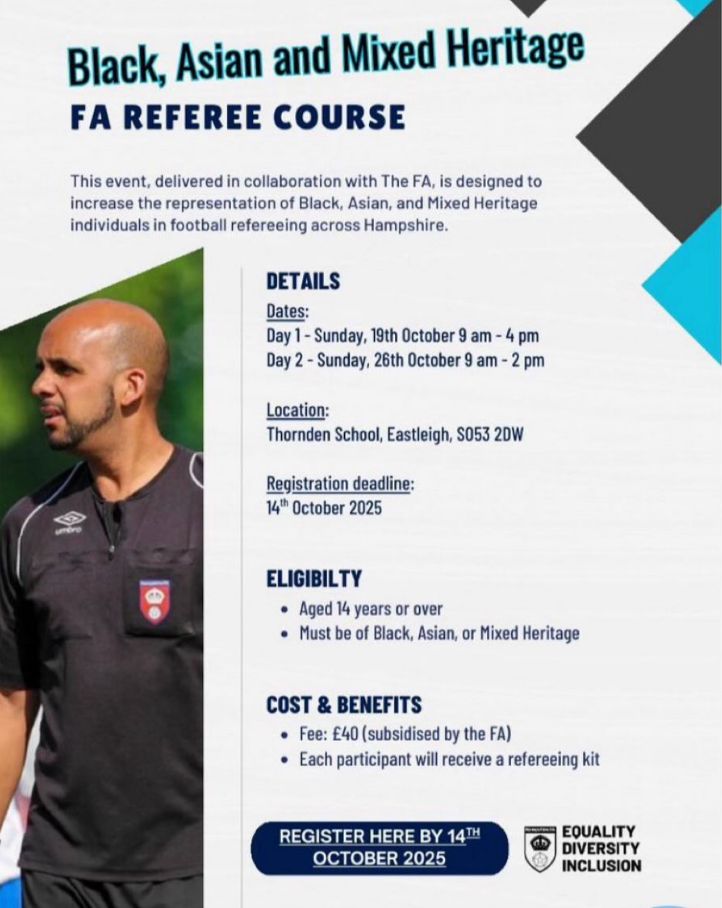 As black people are over represented in football I assume the FA will be running special training courses for white boys?
