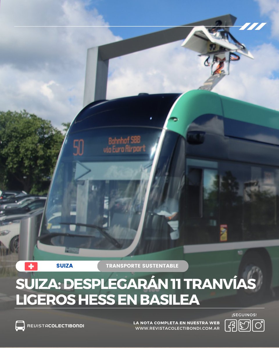 Suiza: Desplegarán 11 tranvías ligeros Hess en Basilea

revistacolectibondi.com.ar/2025/10/04/sui…
