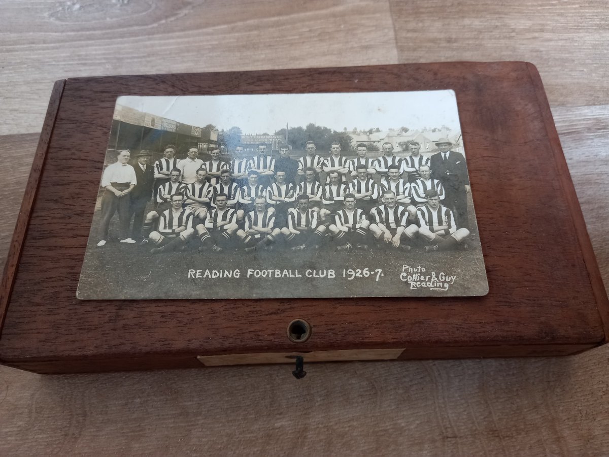 cribsie's tweet image. The Biscuitmen: An original postcard from 1926, which was reproduced for the club&apos;s 150th anniversary tin in 2021 #readingfc