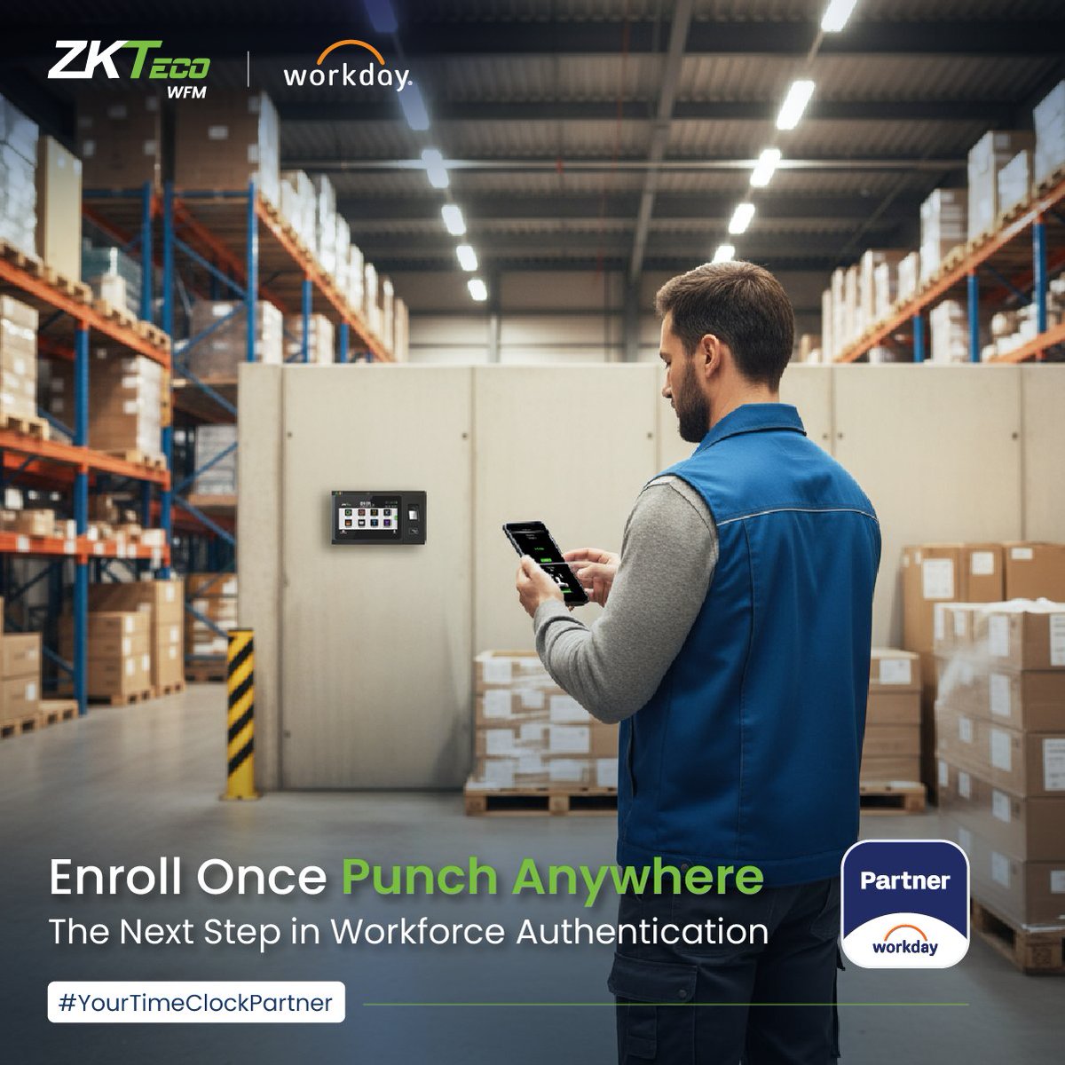 zktecowfm's tweet image. One enrollment. Instant verification. Fast, secure, and simple, wherever work happens.

Book a free demo at sales@zktecowfm.com
Click here to learn more: zurl.co/mB7GT

#Workday #WorkdayCertified #WorkdayPartner #ZKTeco #ZKTecoWorkforceManagement #ZKTecoWFM #ZKTecoUSA