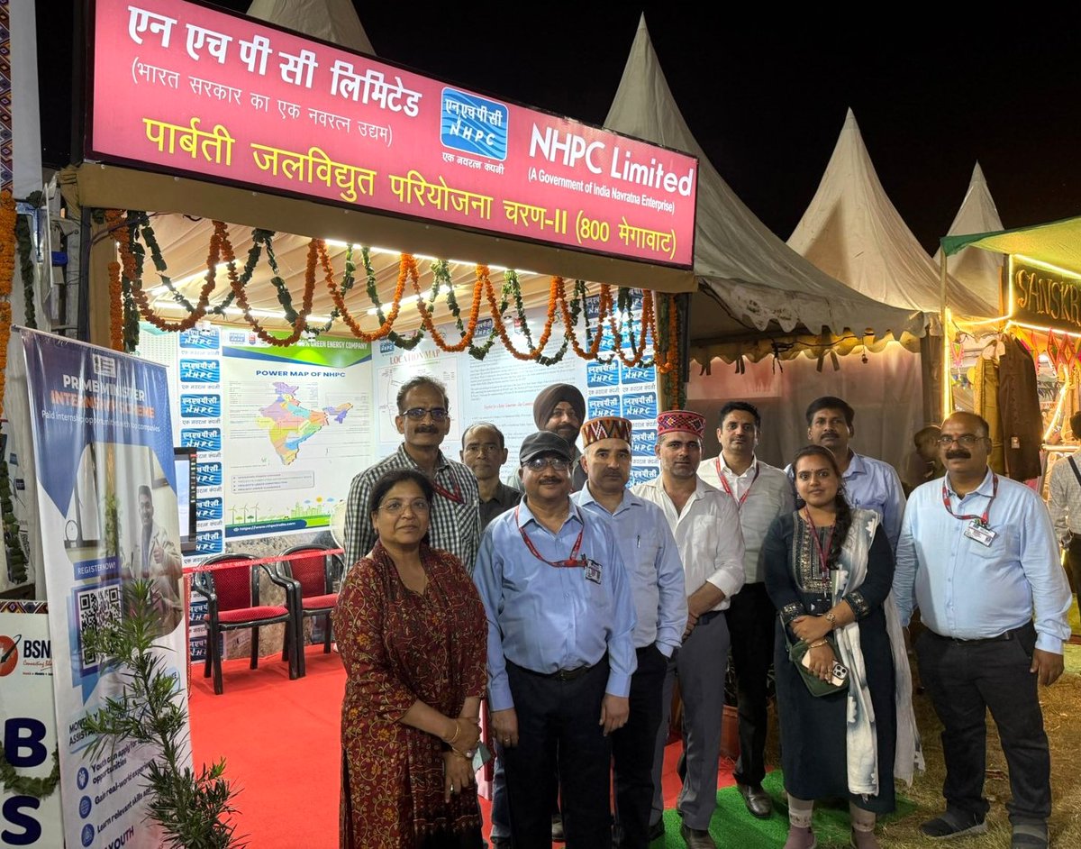 nhpcltd's tweet image. 🌟 An exhibition stall by NHPC’s Parbati-II Power Station at #KulluDussehra2025 showcases employment &amp;amp; internship opportunities, CSR initiatives and the role of clean hydropower in sustainable development. ⚡🌿
#NHPC #Hydropower #CSR #Employment @MinOfPower @mlkhattar @PIB_India…