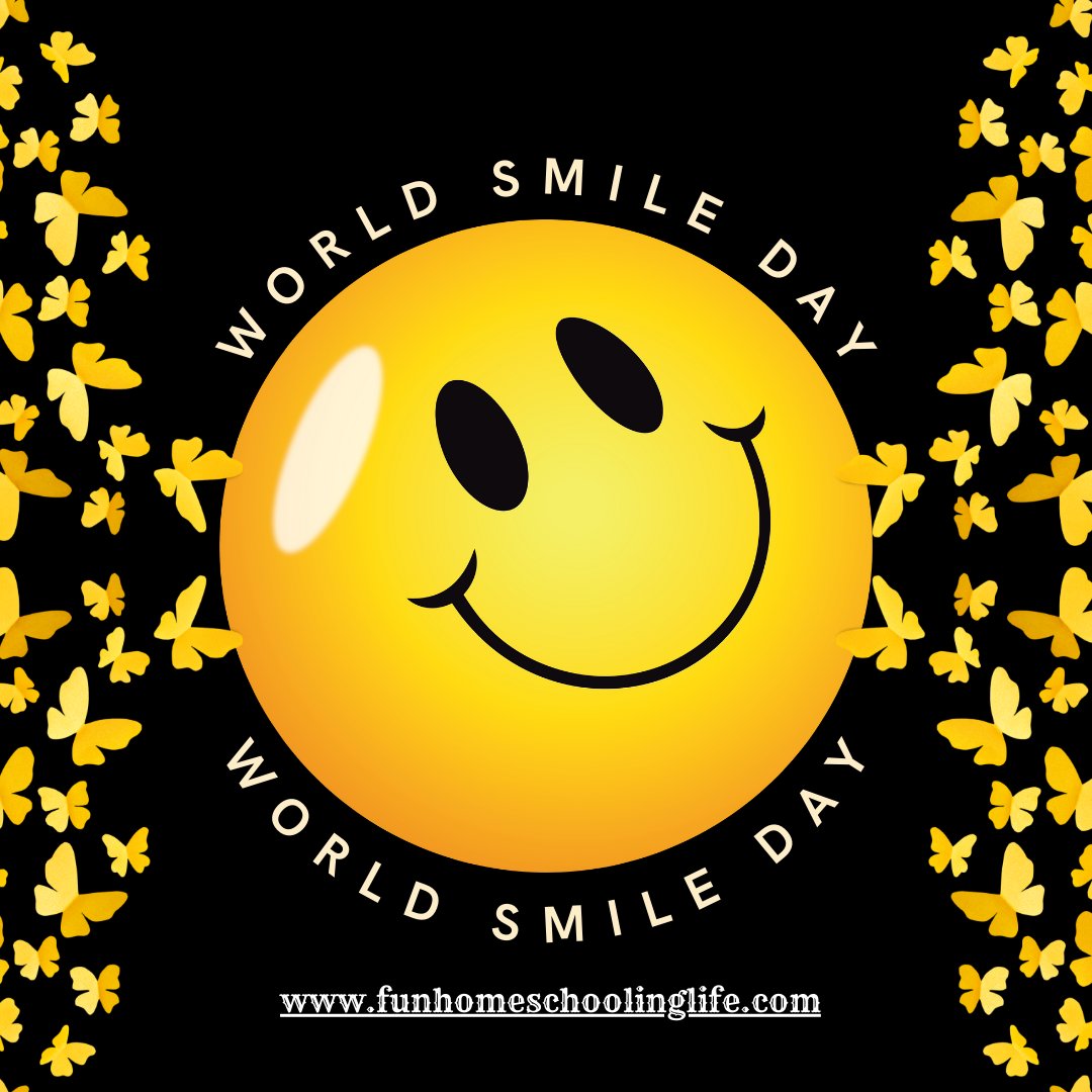 Fun_Homeschool's tweet image. World Smile Day is a day to smile and do random acts of kindness. You will not only be helping someone else but yourself as well. There are many benefits from reducing stress to having better relationships.
#worldsmileday, #smileday, #funhomeschoolinglife, #funomeschooling