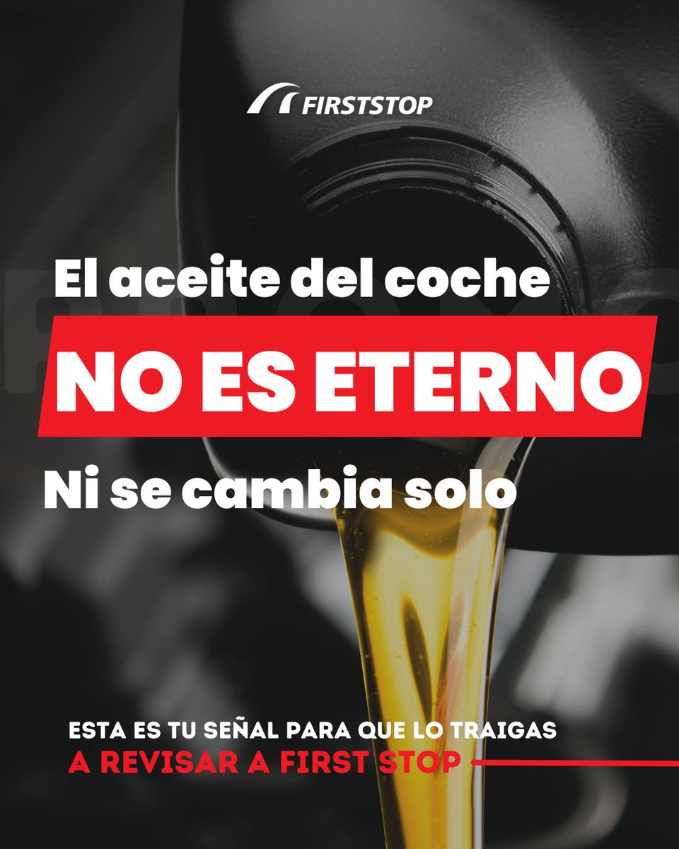 Si el aceite está sucio, más consume y desgasta el vehículo. ¿Si lo cambias a tiempo? Mantienes el motor en buenas condiciones.

¿A qué esperas? Esta es la señal para que lo traigas a revisar a First Stop.😉

 #CambioDeAceite #FirstStop #CocheEnForma #CuidaTuCoche