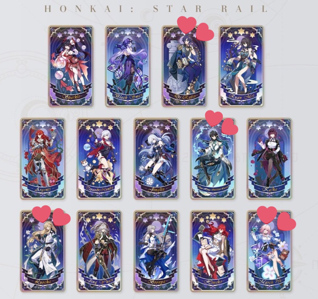 【交換】崩壊スターレイル スタレ 群星の寓話集 ホログラムチケット タロット 
譲）鏡流、カフカ
求）羅刹＞画像2枚目のもの

郵送交換
検索からでもお気軽にお声掛けください。
よろしくお願いいたします。