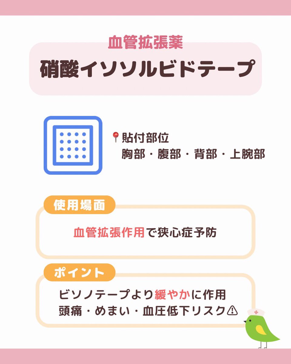 Nurseis2024's tweet image. 新人ナースさん必見👀
よく使う貼付薬4選
現役看護師がまとめてみた
#看護師