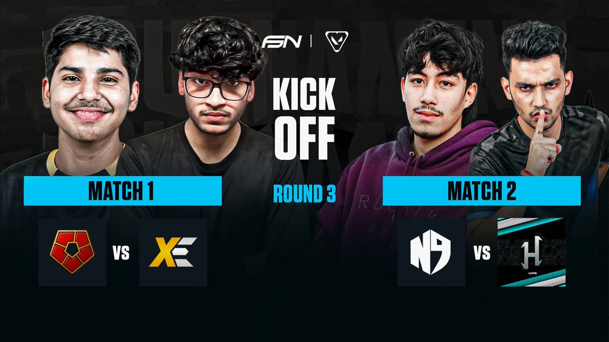 officialfsnasia's tweet image. Valorant Mobile Kickoff Playoffs Round 3 !! 🏆

Watch Day 6 Action LIVE !!🔥

⚔️ 8:00PM IST - Redlock vs Ex1st Esports 
⚔️ 9:30PM IST / 6:00PM CET - Ninety9 vs Hxpe

🔴 LIVE on FSN Asia YouTube !!

#valorantmobile #tournament #valorantesports #fsn