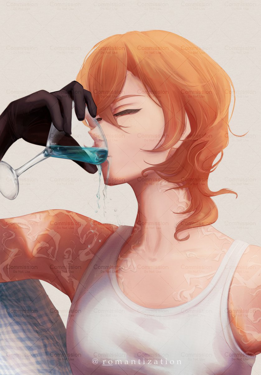romantization's tweet photo. Chuuya 

for the lovely @bab0tea <3 https://t.co/47tdzVZ7QJ