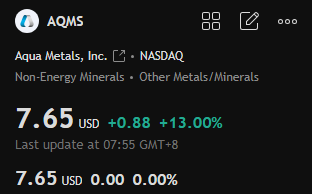 Fletcher_Os's tweet photo. Battery Recycling Surge: $AQMS inks MOU with Impossible Metals for U.S. critical minerals supply—sustainable nickel, cobalt & more!
Stock pops 13% to $7.65
on Nasdaq compliance. Buy consensus, $30 PT (300%+ upside)!
#AQMS #EVBoom https://t.co/VIQkTIeTda
