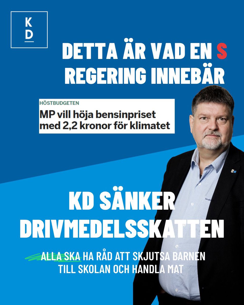 Det är skillnad mellan vilka som är med o styr. I början av denna mandatperiod kostade diesel ca 29kr/l idag är priset drygt 16kr/l. Nu går MP ut o lovar att man skall höja kostnaderna med 2,2kr/l. MP är ett storstadsparti som inte förstår sig på alla de som är beroende av bilen.
