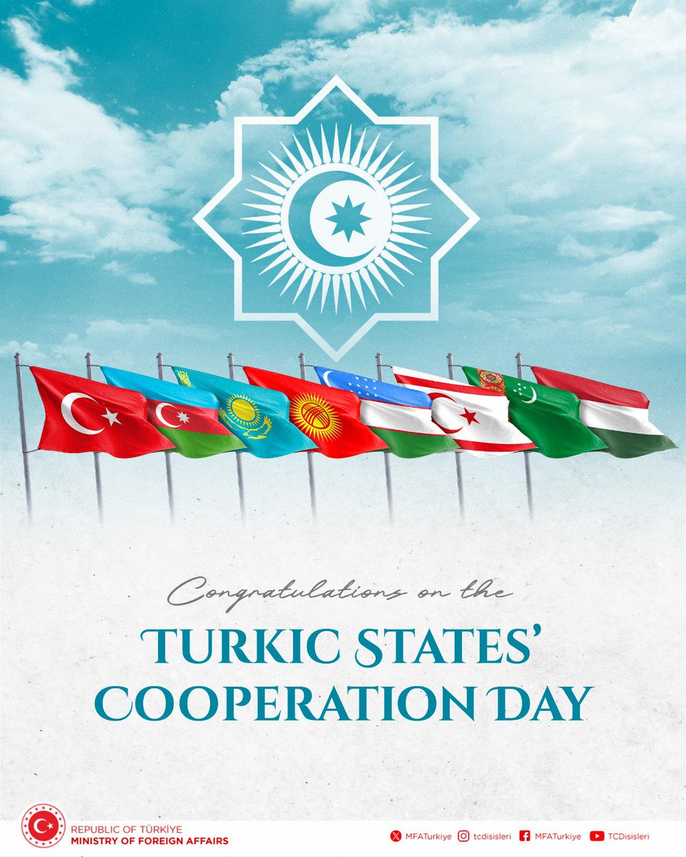 On the occasion of the 16th anniversary of the Nakhchivan Agreement, the founding document of the Organization of Turkic States which was established for a common future under the motto “Unity in Language, Thought and Deed”, today we, as the Turkic World, proudly and joyfully