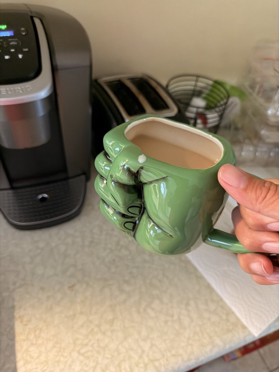 When your youngest daughter knows you. 

COFFEE SMASH!