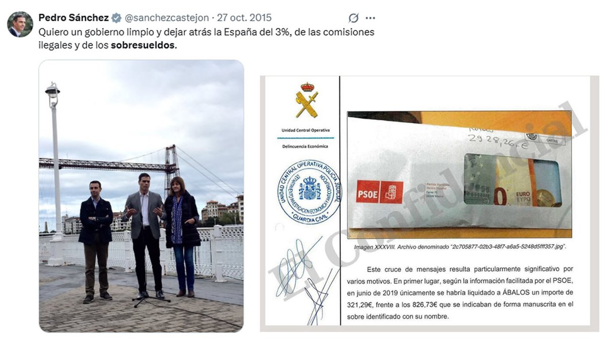 La UCO descubre que el PSOE pagó a Ábalos y Koldo sobresueldos con dinero en efectivo.

Imaginaos si no hubieran destruido las pruebas.

Maldita hemeroteca 👇